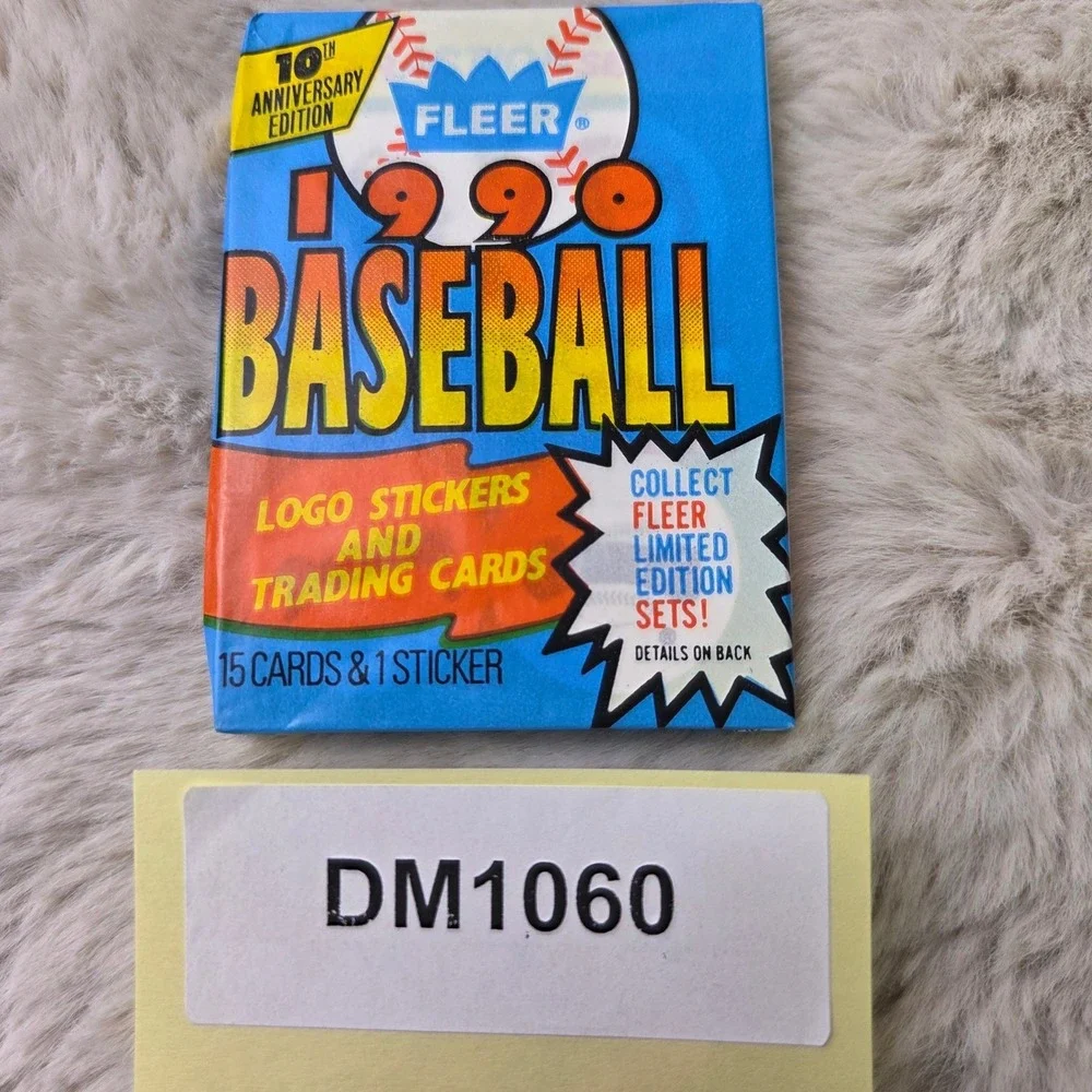 Lot of 5 1990 Fleer Baseball 10th Anniversary Edition Unopened Wax Pack 15 Cards